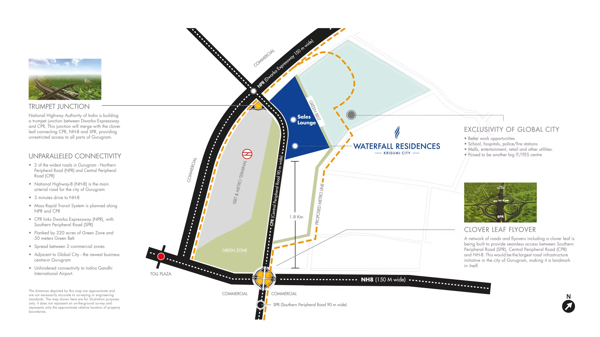 Krisumi Waterfalls Residences Location Map