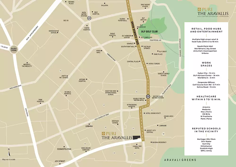 The Aravallis Location Map